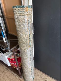 Used IKEA VINDUM High-Pile Rug (Blue-Green, 133x180 cm, approx. 4' 4" x 5' 11")