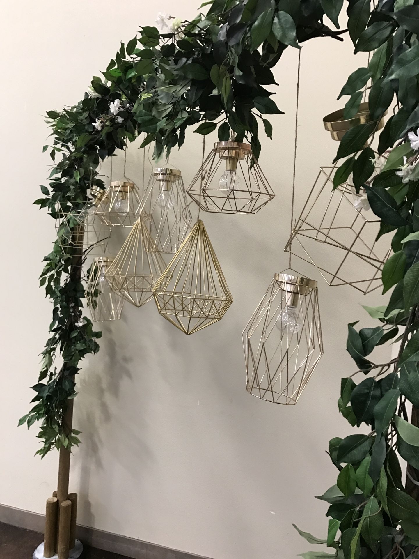 Gold Geometric Spheres