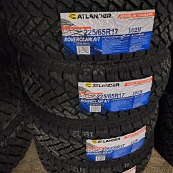 225/65/17 Atlander All Terrain Tires Installed And Balanced/ Instaladas Y Balanceadas