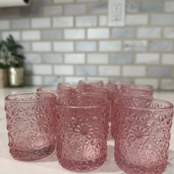 Set of 12 glass votives candle holders wedding party quinceañera
