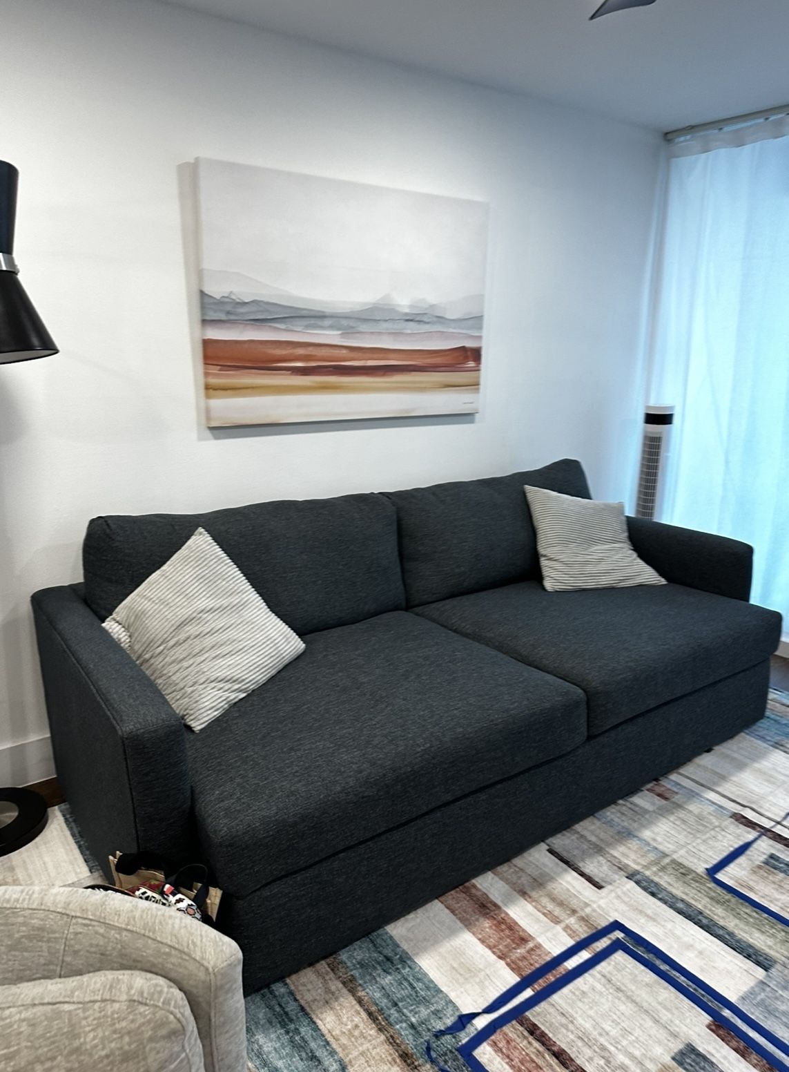 Dark Blue City Furniture Noah Sofa