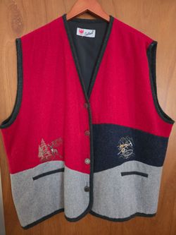 Oktoberfest Tyrolean Boiled Wool Vest