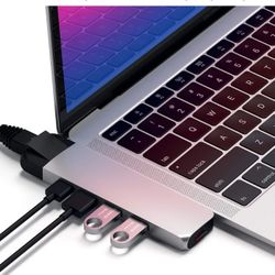 Satechi Type-C Pro Hub Adapter for M2/ M1 MacBook Pro/Air (Silver)