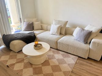 Modern Modular Sectional Couch + Pillows | Machine Washable | Moving Sale