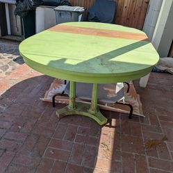 FREE Large Wooden Table w Removable Leaves Retro Dining Vintage
