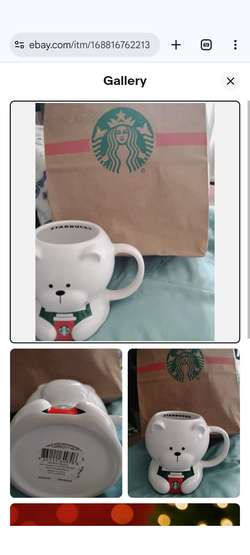 Starbucks 2025 Holiday Collection Bearista Polar Bear Ceramic Mug BRAND NEW!