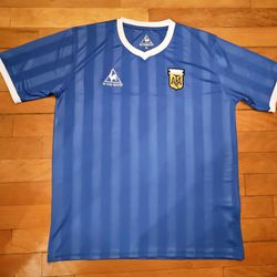 New Retro Argentina Maradona Soccer Jersey Size XL