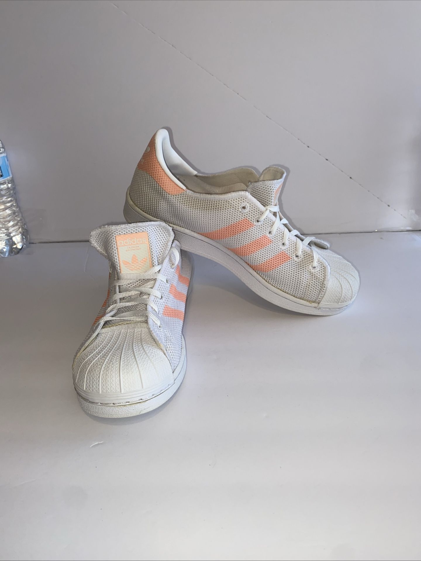 Adidas Originals Superstar Womens Fashion Shoes White Sunglow Size 7.5