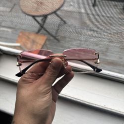 Cartier sunglasses Pink Shades Silver Frame