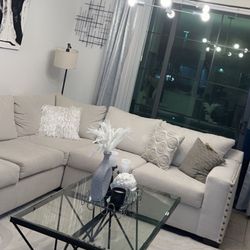 Beige sectional