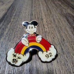 Vintage Mickey Mouse Disney Rainbow Pin