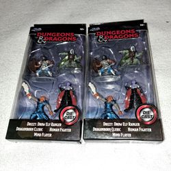 2 New Sets Of 4 Jada Dungeons And Dragons Nanofigs Collectables Toy Die-cast Figures Both For 1 Price