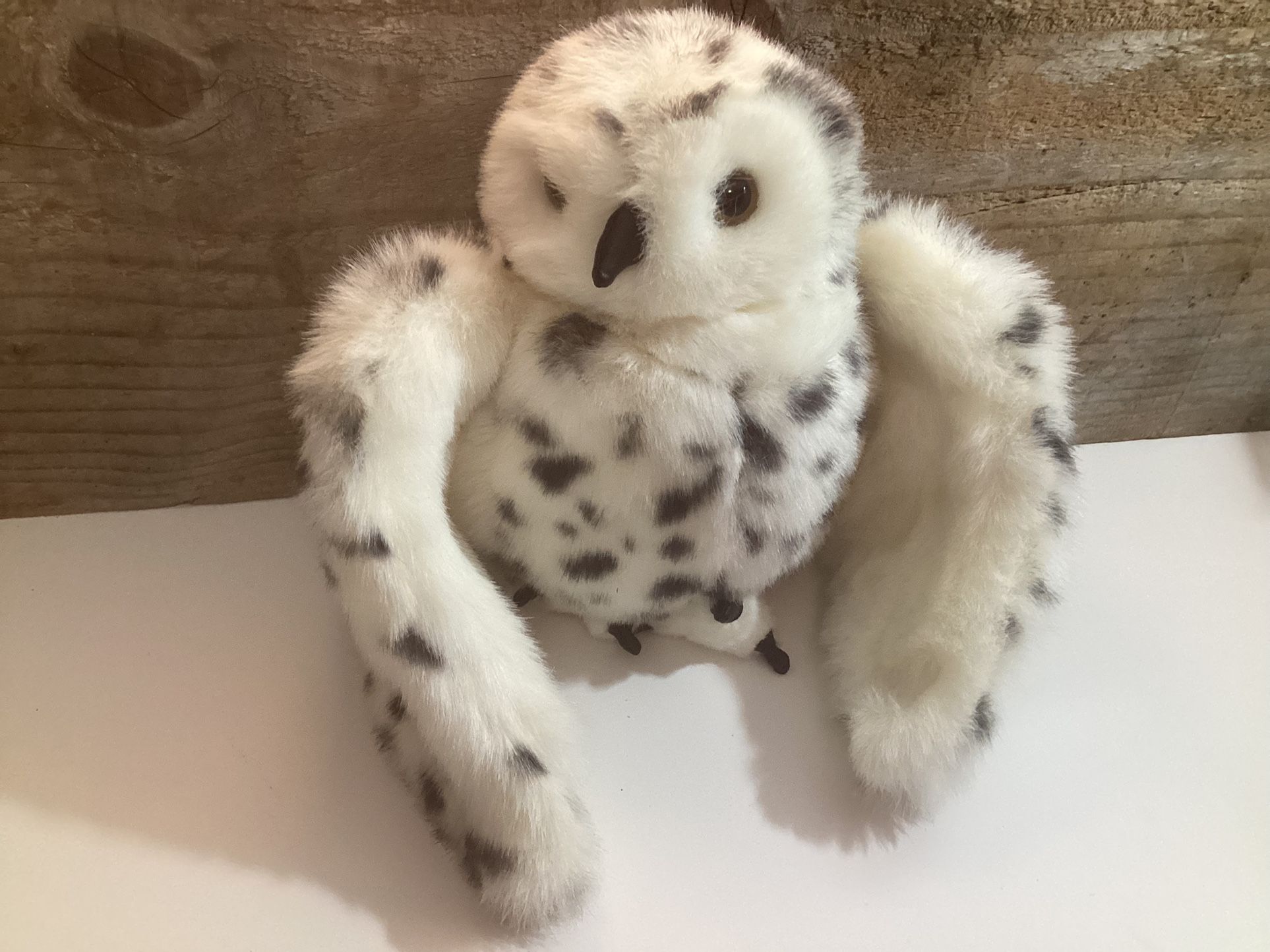 Spotted Owl Puppet Plush *New Beautiful, Head Turns (Control From Inside Puppet)