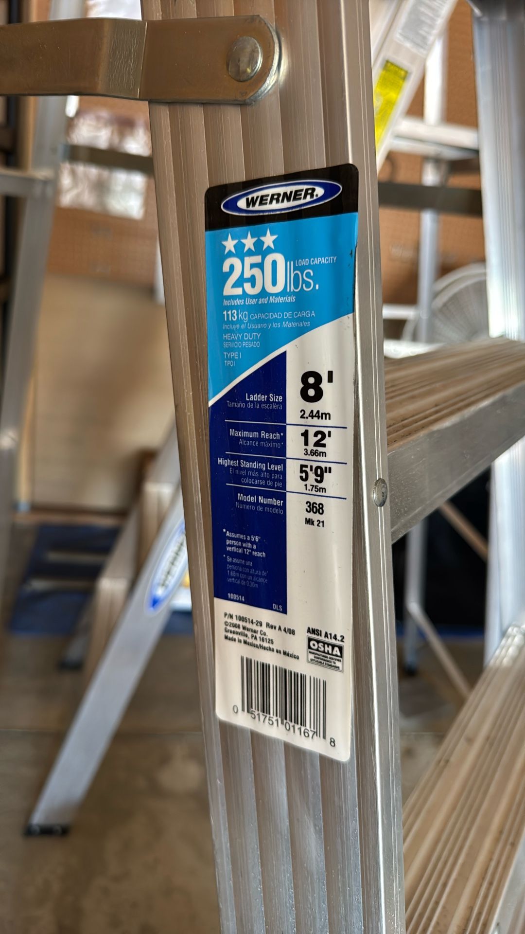 Werner 8 foot ladder