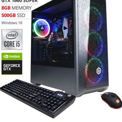 PC Gaming Bundle: CyberpowerPC Gaming PC, AOC 27” Curved Gaming Monitor, Razer Viper Mini Mouse