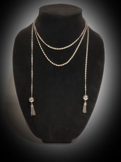 Vintage flapper length 56” tassel chain