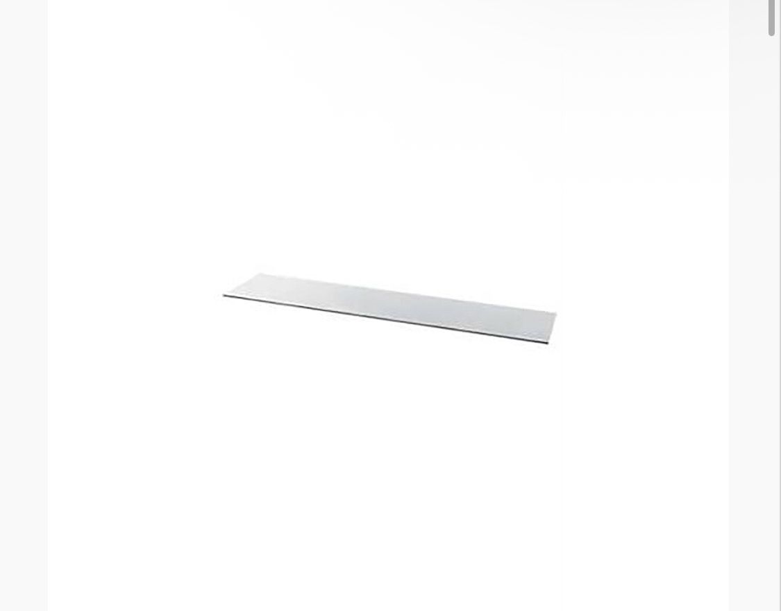 10 × 48 inch Tempered Glass Shelf