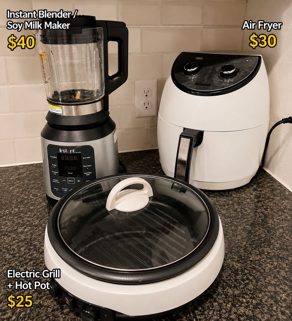 Kitchen Appliances Bundle | Air Fryer + Blender + Grill