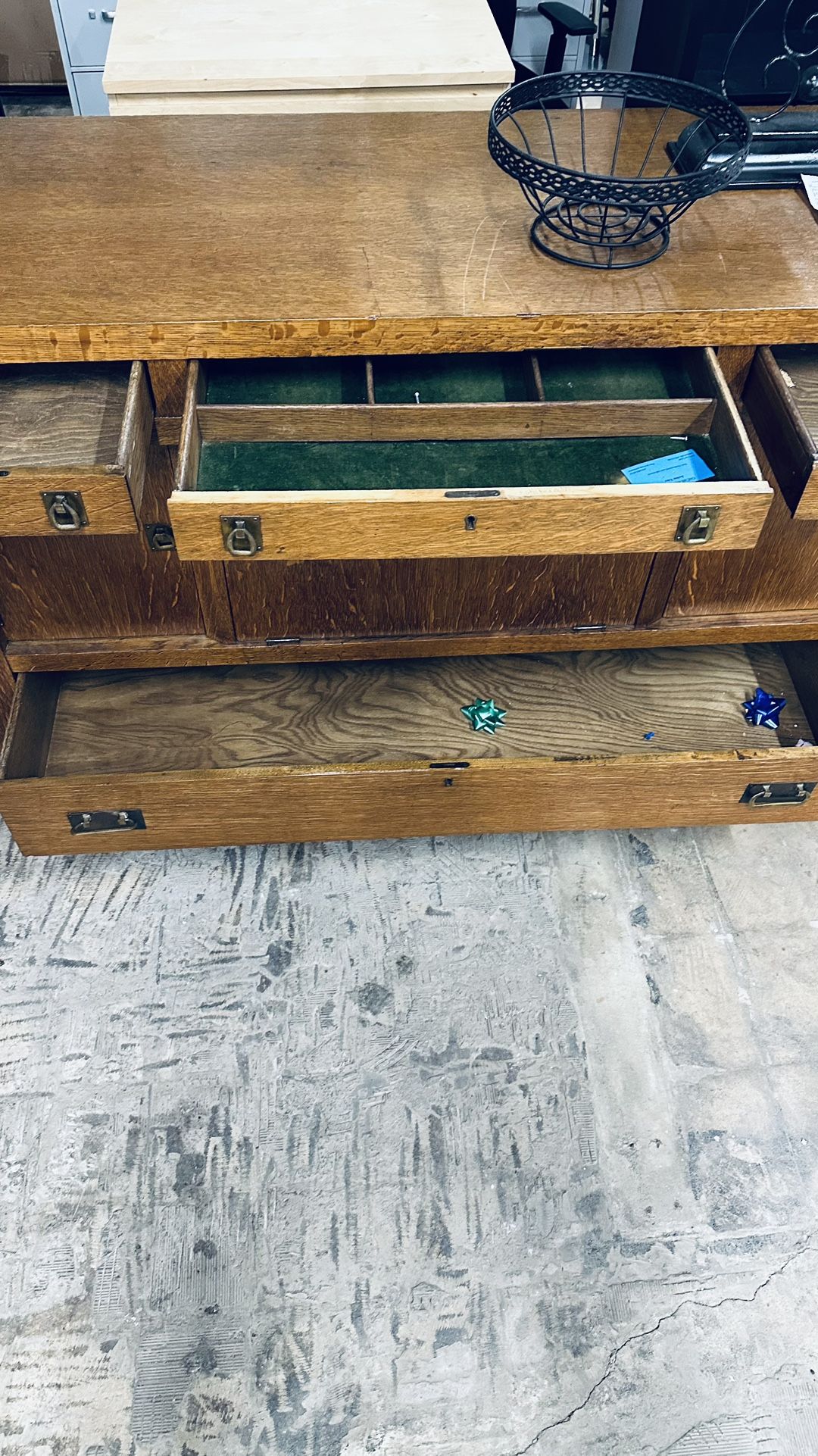 Antique Tiger Oak Armoire