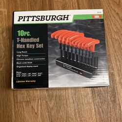 Pittsburgh 10pc T-Handled Hex Key Set SAE