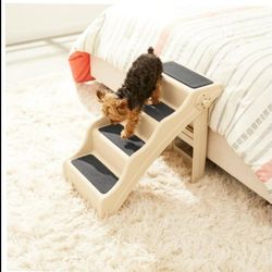 Brand New Beige Dog Steps. 