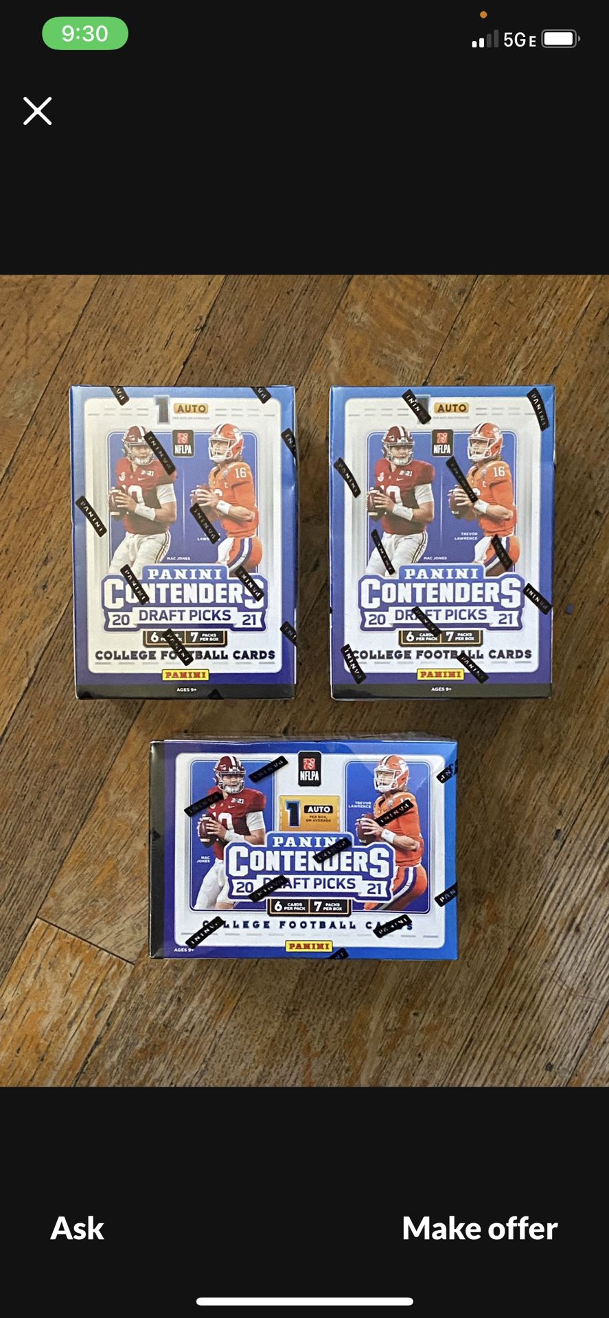 2021 Panini Contenders Draft Picks Football Blaster Box! for Sale in  Federal Way, WA - OfferUp