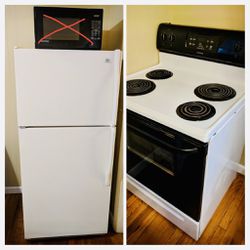 Tappan Electric Stove and Refrigerator Set 