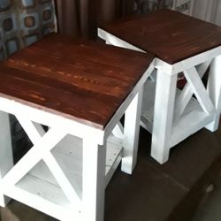Farmhouse style end tables