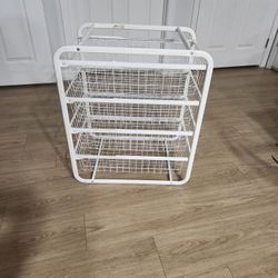 IKEA Algot White Wire Drawer Unit - Discontinued