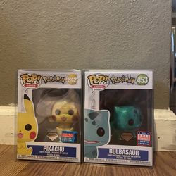 Pikachu Fall Convention And Bulbasaur Summer Convention Funk Pops