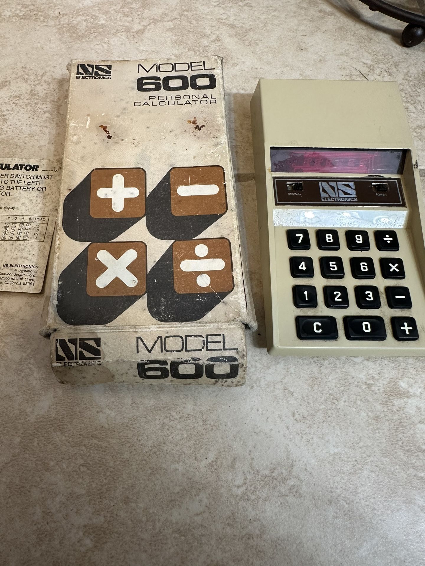 Calculator Vintage Model 609