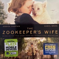 The ZOOKEEPER’S WIFE (Blu-Ray + DVD-2017)Jessica Chastain + Daniel Bruhl!