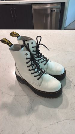 White combat boots