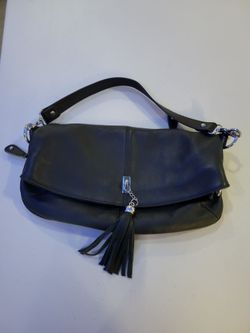 Black Faux Leather Purse