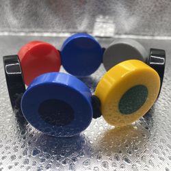 Getty Museum French Dot Pattern Multicolored Bracelet Circle Beads 3” Diameter