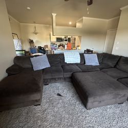 Dark Brown Sectional 
