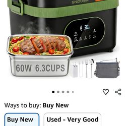 Extra large electric heated lunch box