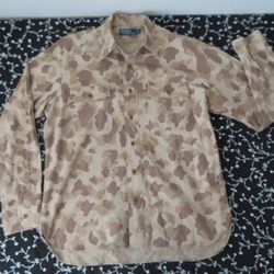 vintage rare polo ralph lauren duck camo button up shirt L