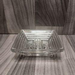 Manhattan Depression Glass Square Candle Stick Holder Art Deco MCM