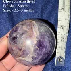 Chevron/Dream Amethyst Sphere