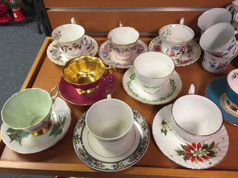 10 different antique tea fine China tea cup