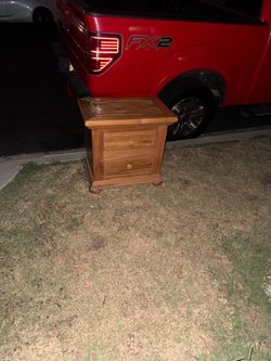 Single wooden nightstand