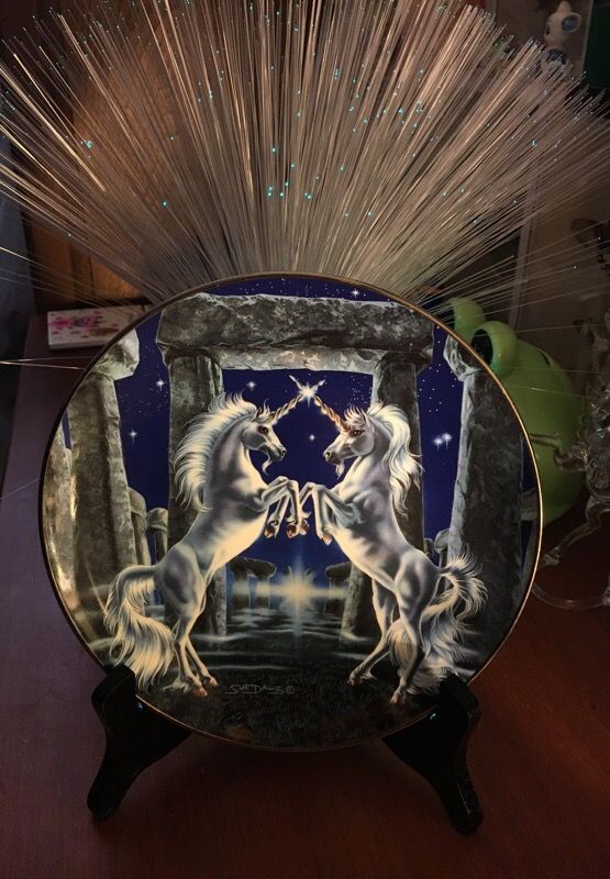Meeting of the unicorns ( plate)