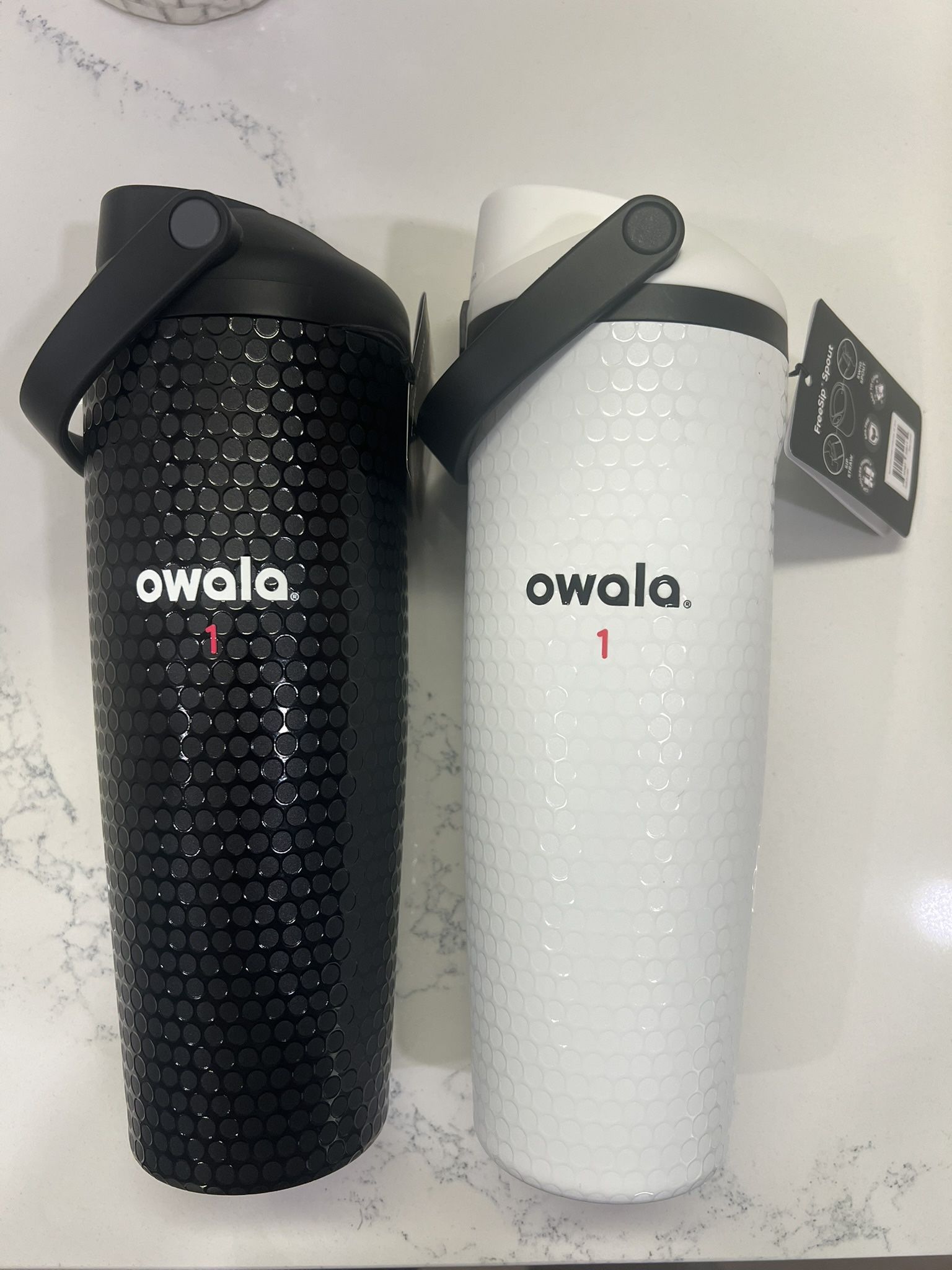 Owala 30oz FreeSip Sway Golf Tumbler Out of Bounds Water Hazard Black White Set