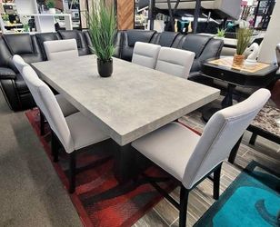 7PC Marble top Dining table set