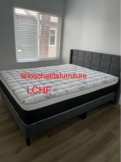 Queen size bed frame and mattress