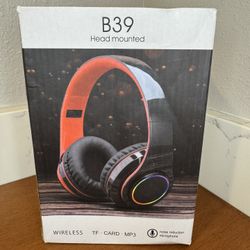 NEW Black Foldable Wireless Bluetooth Headphones