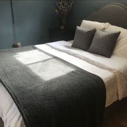 Queen Upholstered Bed Frame 