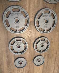 Olympic Reconditioned IVANKO’S  Weight plates  45s, 35s, 25s And 10s [230 Pounds]