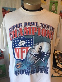 Vintage 90s Dallas Cowboys Super Bowl T Shirt XL